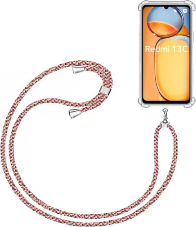 Telefoonkoord + Hoesje Geschikt voor XIAOMI Redmi 13C - Lengte Verstelbaar - Telefoonketting - Shock Proof Case - Meerkleurig