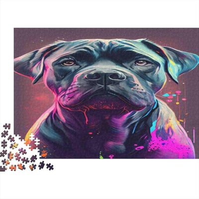 Artistieke Puzzel - Hondenpuzzel - Geestelijke Training - Dikke Papier Kwaliteit - 1000 Stukjes - Kleurrijk