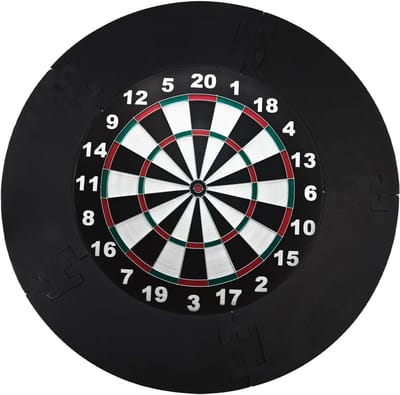 Dart Catchring Surround voor Dartbord, Wandbescherming en Achterwand voor Garage, 44 x 13 x 2 cm, Zwart, Ideaal voor Dartsport en Veiligheid