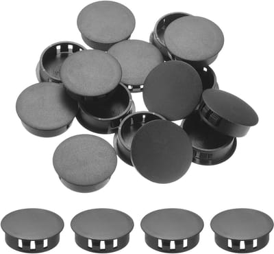 32 Stuks Zwarte Gatstoppen voor Geperforeerde Platen en Meubels - 30 mm