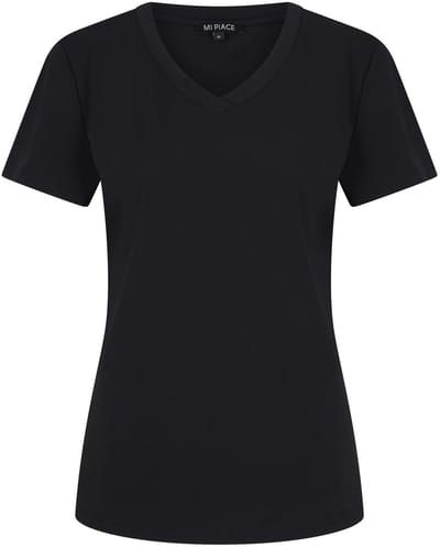 MI PIACE - Travel T-shirt Uni Black 2080 - Maat : L