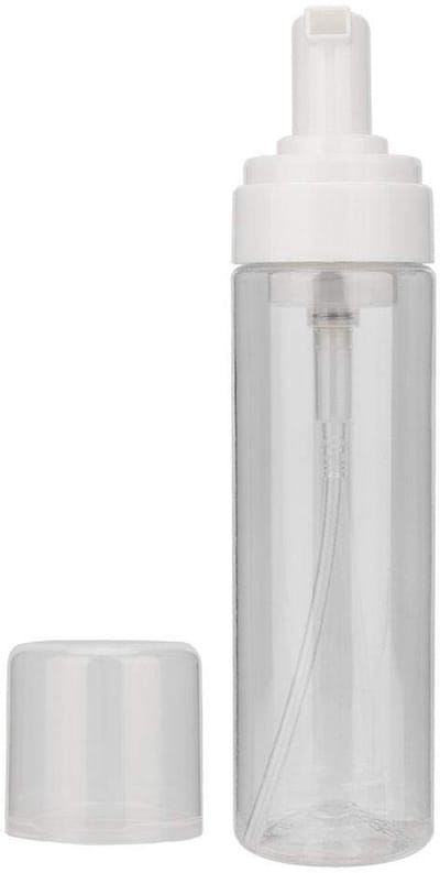 Dailygoods- Zeepdispenser 200 ml - Schuimende Pomp - Tattoo Design - Antislip - Vrijstaand - Transparant - Ideaal voor Keuken/Douche - Pompfles