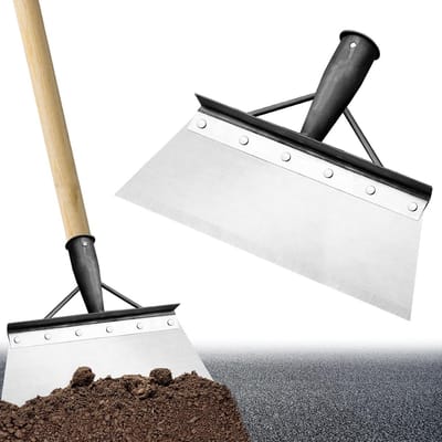 Multifunctionele Tuinschep 30 cm - Schoonmaakschep voor Onkruid, Mos en Sneeuw, Manganese Staal Tuingereedschap