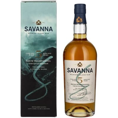 Savanna rum Savanna 5 Years Old Traditionnel Reunion Island Rum 43% Vol. 0,7l in geschenkverpakking