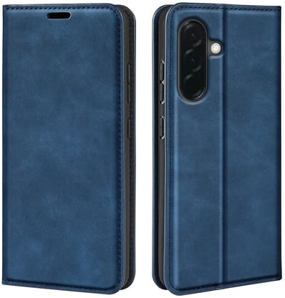 MobyDefend Hoesje - Geschikt voor Samsung Galaxy A37 - Luxe Wallet Bookcase (Magnetische Sluiting) - Blauw