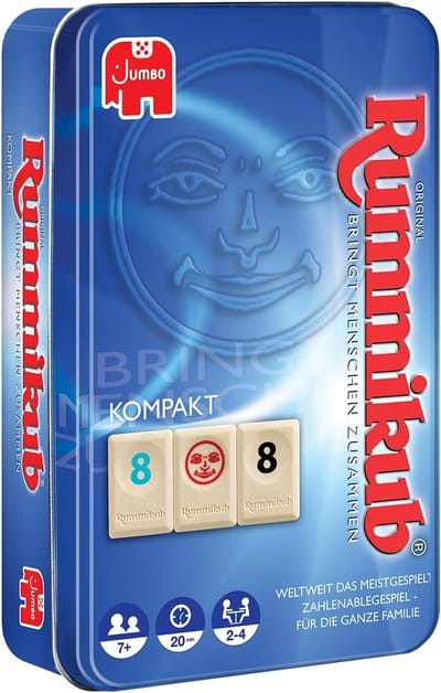 Stenen Spel - Nummer Spel - Familie Avond - Compacte Metalen Doos - 12.9 x 4.5 x 19 cm