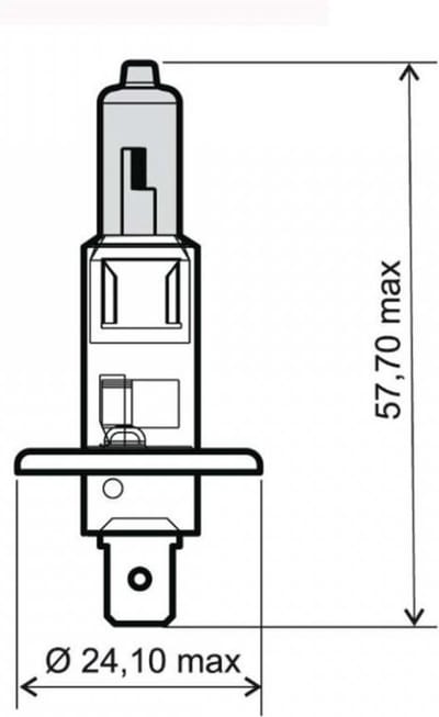 witte lamp rms h1 12v 55w voor motor scooter auto à l'unité neuf