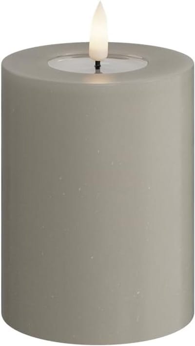 Zandkleurige Stompkaars XXL 7.5 x 10 cm - Decoratieve Waskaars voor Sfeer