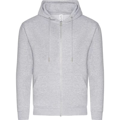 Organic Hoodie met rits en capuchon Heather Grey - XS