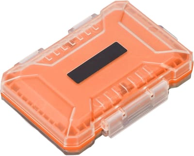 Geheugenkaarthouder - Opbergdoos Kaarten - Kaarten Organiseren - Water- en Schokbestendig - 104x71x22mm - Oranje