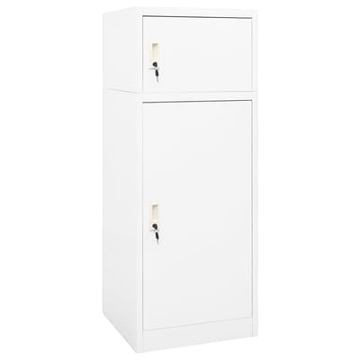 vidaXL - Zadelkast - 53x53x140 - cm - staal - wit