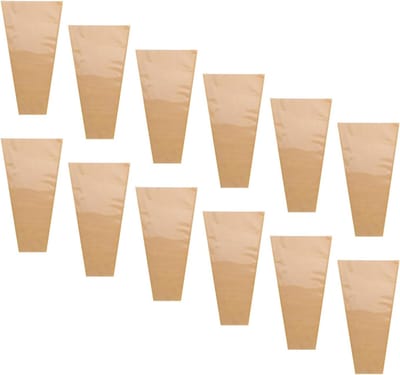 Bloemen Inpakzakken - Boeket Verpakking - Bloemen Presenteren - Trapezium Opening - 100 Stuks - Bruin