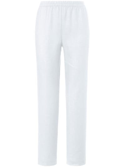 Broek 100% linnen Van Peter Hahn wit