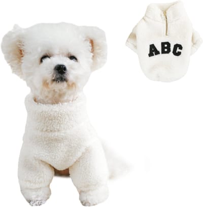Oneay Puppykleertjes voor kleine honden（S）, winterhoodie voor honden, warme hondenkleertjes voor kleine honden, Chihuahua-jasje, kleding voor puppy's en kattenkostuums