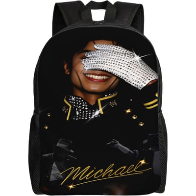 Michael Jackson Koning van de Pop MJ Rugzak Trainingsrugzakken Dames Heren Kleurrijk Groot Middelbare School Tassen Streetwear Rugzak (as the picture,as picture)