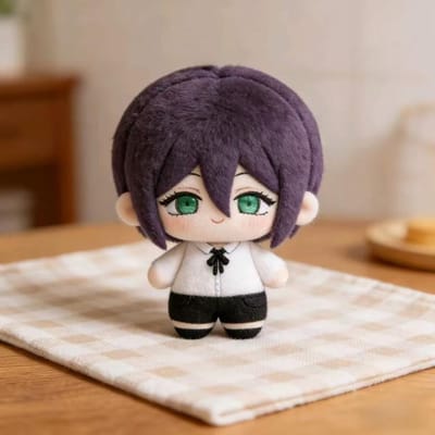 Anime Chainsaw Man Reze Pluche Pop Hanger 10cm Bedrukte Reze Knuffels Fans Verzamelen Reze Pluche Speelgoed Vakantie Verjaardagscadeaus 10cm Height gray