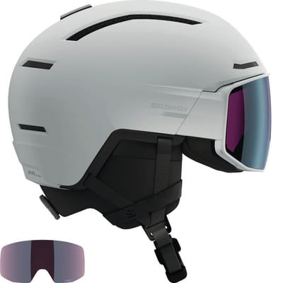 Salomon Driver Prime Sigma Plus, skihelm met vizier, lichtblauw