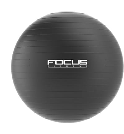 Focus Fitness - Gym Ball - Fitness Ball - Zwart - 75 cm