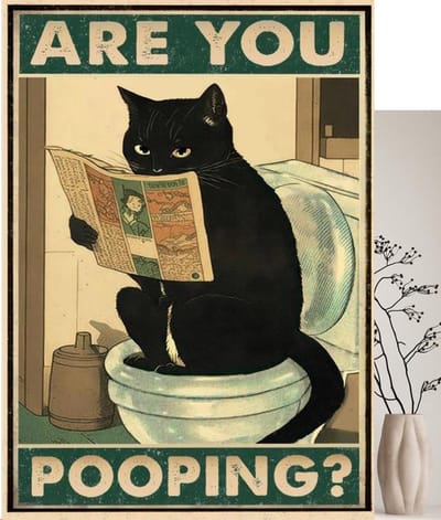 Nivard Are You Pooping Cat - Are You Pooping - Have A Nice Poop - Your Butt Napkins My Lord - Poster - Grappige Poster - 21x30cm