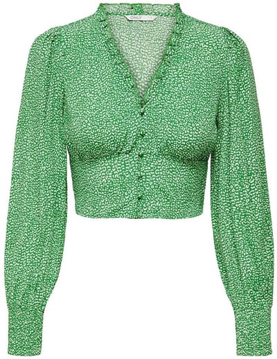 Only Leonora Blouse Met Lange Mouwen Groen S Vrouw