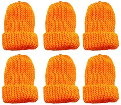 Set van 6 kleurrijke gebreide eierwarmers voor ontbijt