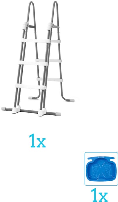 Zwembadtrap met extra veiligheid Intex - 107 cm inclusief Voetenbad
