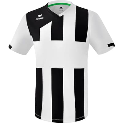 Erima Siena 3.0 Shirt Korte Mouw Kinderen - Zwart / Wit | Maat: 128