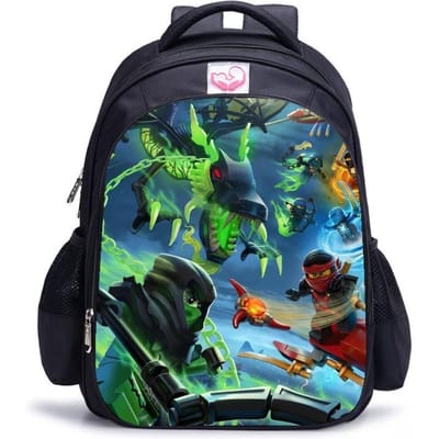 Lego Ninjago Seizoen 5 Cartoon Print Zwarte Rugzak black - large