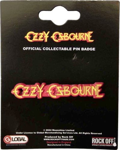 Ozzy Osbourne - Logo Pin - Geel/Rood