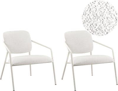 LOA - Set van 2 fauteuils - Gebroken wit - Polyester