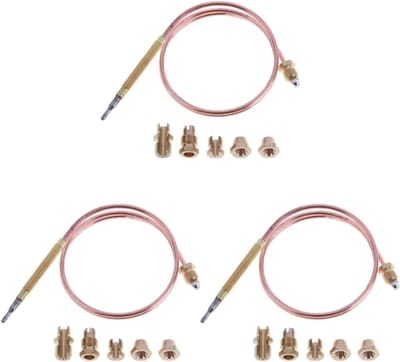 Universele gasthermo-element, Gashaard Kooktoestel Thermokoppel Vergassingsventiel 60-120cm 1-5 Stuks Met 5 Vaste Onderdelen(60cm 3PC)