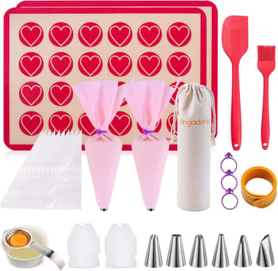 Complete Macaroon Bakset met 25 Accessoires voor Bakliefhebbers