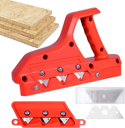 Gipsplaatschaaf - Handgeleide snijder - Precisie snijden - Instelbaar hoeksysteem - 25 x 16 x 8 cm - Rood