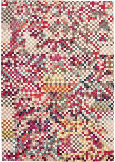 Easy Living - colores-col-12 Vloerkleed - 160x230 cm - Rechthoekig - Laagpolig Tapijt - Retro - Meerkleurig