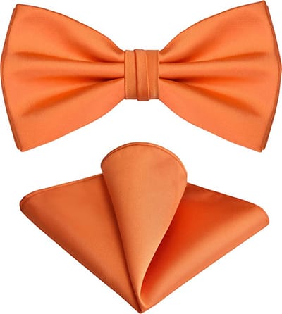 Sorprese Vlinderdas inclusief Pochet - 100% zijden - Oranje - Vlinderstrik - Strik - Pochette - Koningsdag - vlinderdassen