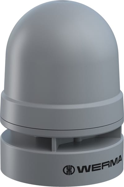Werma Signaltechnik Sirene 160.700.60 Mini Sounder Dauer/Puls 115-230VAC GY Continu geluid, Pulstoon 115 V/AC, 230 V/AC 95 dB