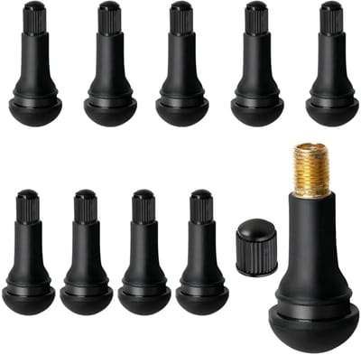 Dailygoods - 10 stuks TR413 Tubeless ventiel, Rubber Snap-In Tire Valve Stams, Stevige Auto Band Valves Vervanging, Rubber Wiel Bandventielen Stengels voor 0.47 "Tubeless Velg Gaten op Auto's, Go-karts