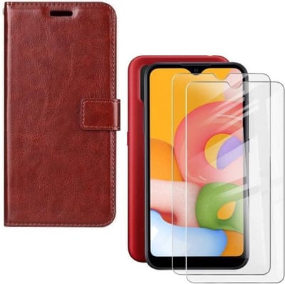 hoesje Geschikt voor: Samsung Galaxy M10 Portemonnee roze met 2 stuks Glas Screen protector