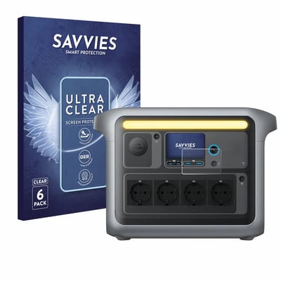 Savvies - Screenprotector voor Anker SOLIX C1000X - Folie Beschermfolie transparant 6 Stuks