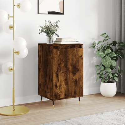 vidaXL - Dressoir - 40x35x70 - cm - bewerkt - hout - gerookt - eikenkleurig