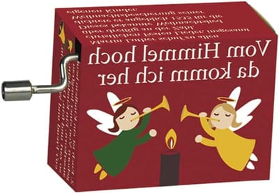 Muziekdoos Kerst - Draaiorgel Doos - Kerstsfeer Creëren - Op Resonantiehout Gemonteerd - 400 g - Rood
