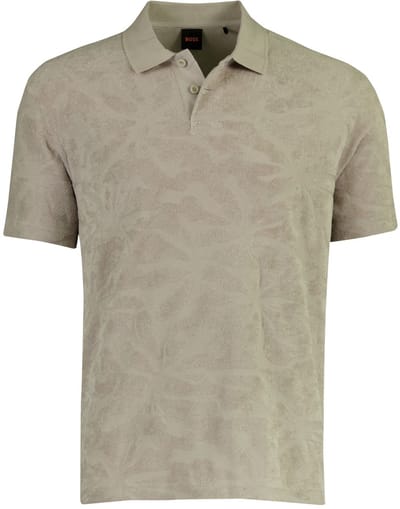 Grijs BOSS Orange poloshirt met structuur