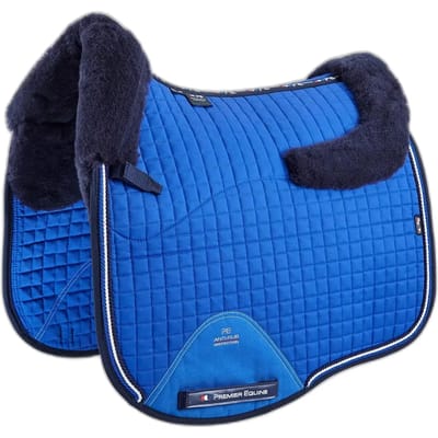 Premier Equine Cc Merino Wool European Dressage Square Zadeldekje Blauw Full