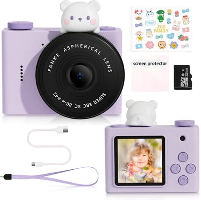 Snapling MINI Kindercamera - Ultra Compact Zakformaat - 1080P HD - Inclusief 32GB SD Kaart - Voor Kleine Handjes - Cadeau 3 t/m 8 jaar