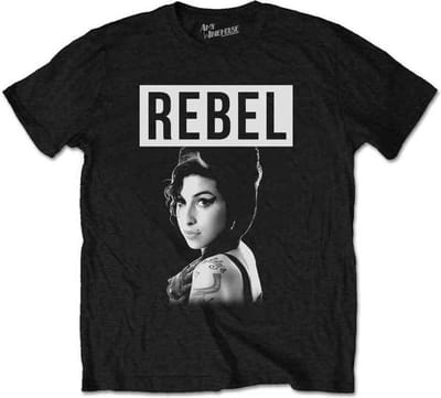 Amy Winehouse - Rebel Heren T-shirt - XL - Zwart