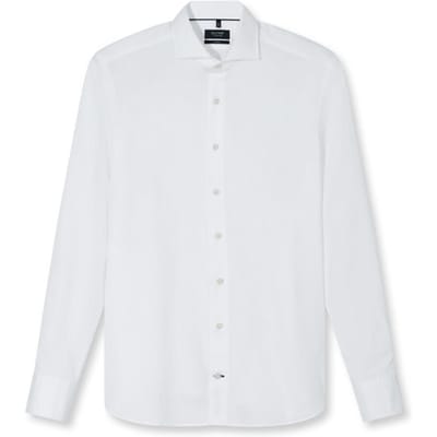 OLYMP Signature Casual Overhemd, Tailored Fit, Cutaway, Wit