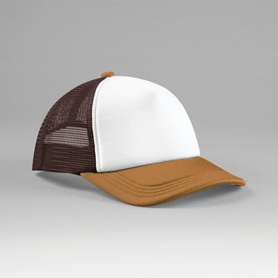 Beechfield Multicolour 5-panel trucker pet B639 - Chocolate / Dark amber - One size