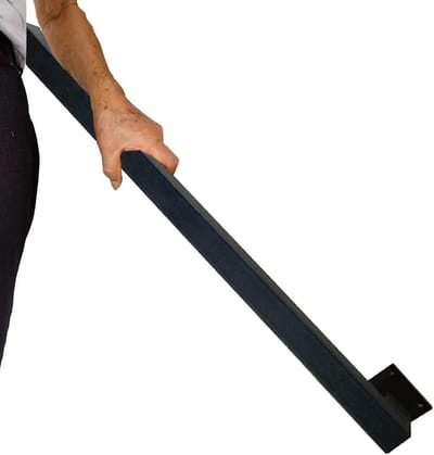 Trapleuning Metaal - Handgreep Veiligheid - Ondersteuning Trappen - Vochtbestendig Weerbestendig - 300cm - Zwart