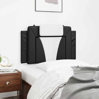 vidaXL - Hoofdbordkussen - "Viana" - 80 - cm - kunstleer - zwart - en - wit