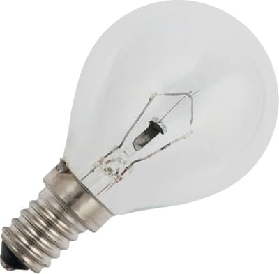 Schiefer E14 Kogel Gloeilamp | 15W 2700K 150lm 12V | Dimbaar